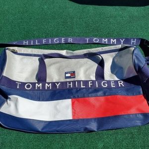 Vintage Tommy Hilfiger Overnight Sports PUC Duffle Bag 24"x12"×12"